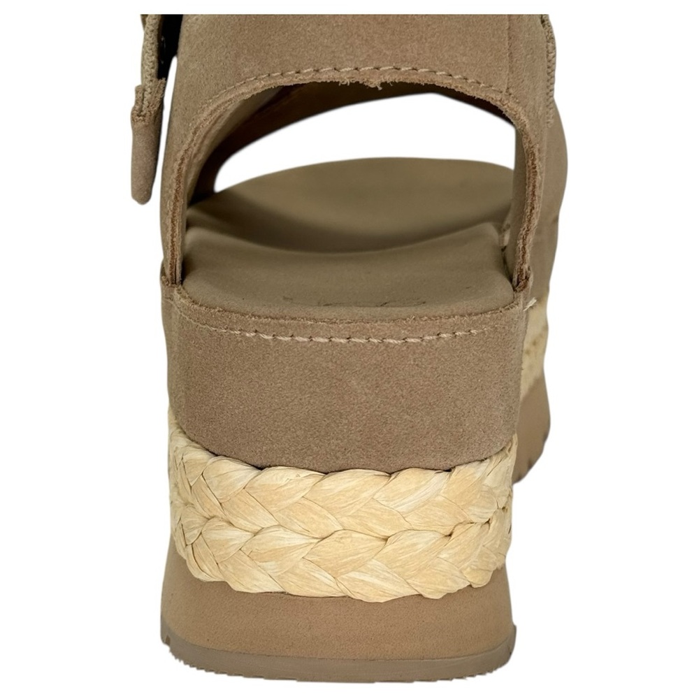 UGG Aubrey Tan Leather Womens Platform Sandals Size 10M - Picture 9 of 14